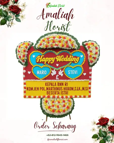 Papan Bunga Pernikahan Kiara